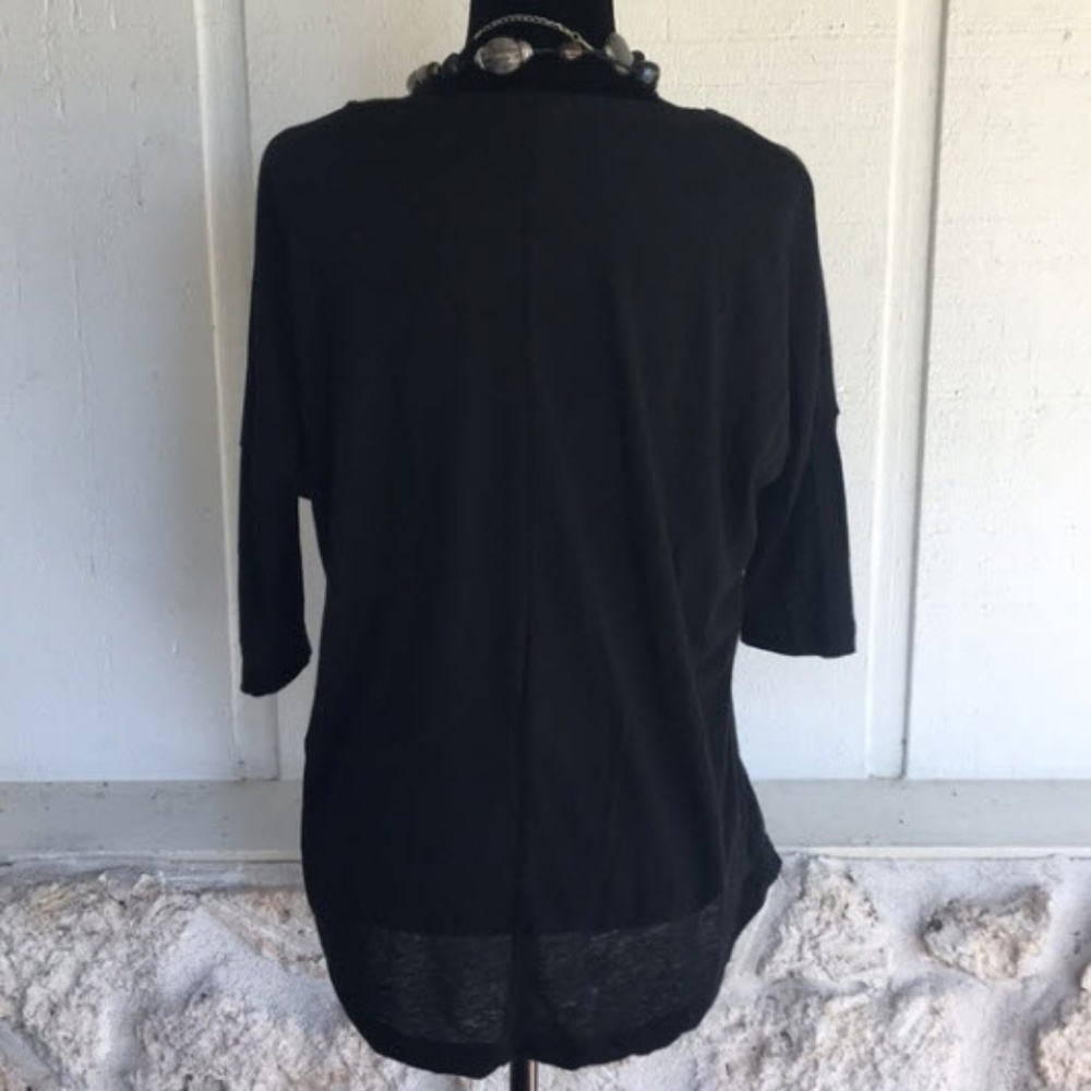 DONATED Cotton On black dolmen 3/4 sleeve top - Picture 5 of 8